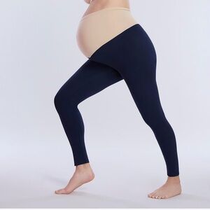 NWT Motherhood Maternity Essential Stretch Secret Fit Belly Leggings Navy, L